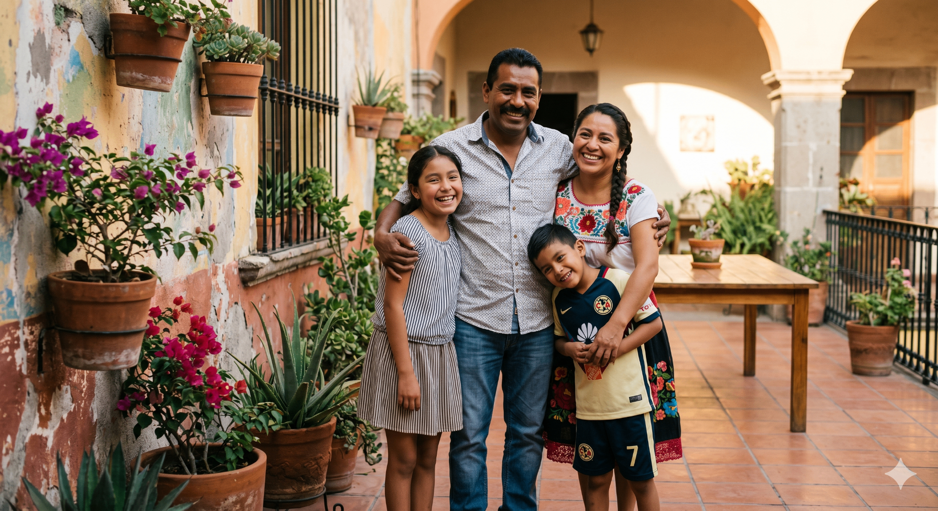 Multigenerational Texas family celebrating together