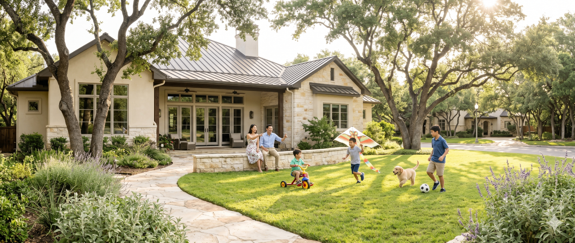 Texas family with their home and car